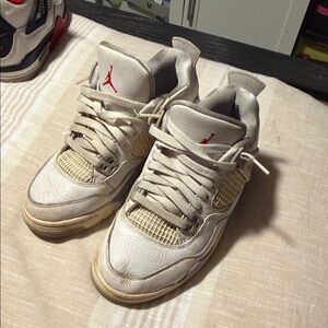 Jordan kids Beige and Red Sneakers